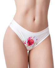 Load image into Gallery viewer, Mememe Flower Power Rose Printed Thong