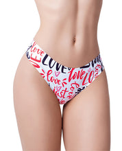 Load image into Gallery viewer, Mememe Love Message Printed Thong