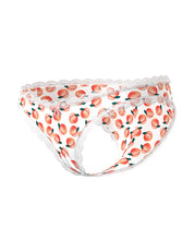 Load image into Gallery viewer, Sweet Treats Crotchless Boy Short w/Wicked Sensual Care Peach Lube - White