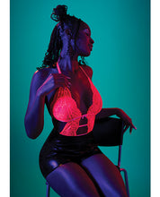 Load image into Gallery viewer, Get It Girl Lace Halter Teddy w/Snap Crotch - Pink