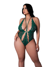 Load image into Gallery viewer, Evermore Lace Plunge Teddy - Emerald QN