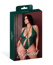 Load image into Gallery viewer, Evermore Lace Plunge Teddy - Emerald QN