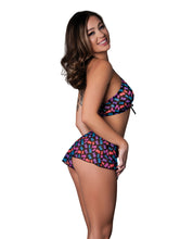 Load image into Gallery viewer, Hazy Dayz Gummy Bear Blacklight Reflective Halter Top &amp;  Short
2-Pieces Lingerie Set