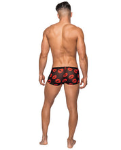 Load image into Gallery viewer, Kiss Me Stretch Mesh Mini Short Blk/rd