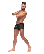 Load image into Gallery viewer, Private Screening Micro Mesh &amp; Modal Pot Leaf Black