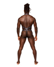 Load image into Gallery viewer, Snaked Metallic Coated Shoulder Sling Harness Thong