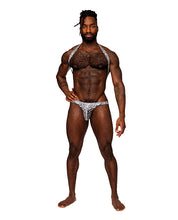 Load image into Gallery viewer, Snaked Metallic Coated Shoulder Sling Harness Thong