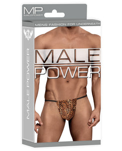 Male Power Posing Strap Thong Animal Print O/s
