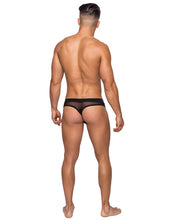 Load image into Gallery viewer, Hoser Stretch Mesh Thong Black