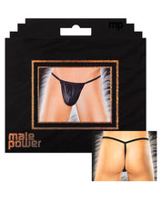 Load image into Gallery viewer, Male Power Nylon Lycra Pouch Thong Black O/s