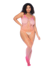 Load image into Gallery viewer, Floral Ombre Bodysuit - Pink Ombre QN