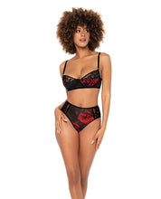 Load image into Gallery viewer, Underwire Bra Top &amp; High Waisted Bottom Black