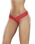Lace V Front Boy Short Red
