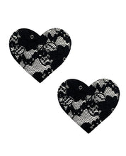 Load image into Gallery viewer, Neva Nude Lace Heart Pasties - O/s