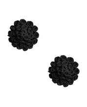 Load image into Gallery viewer, Neva Nude Burlesque Nightfall Roses Reusable Silicone Pasties - Black O/S