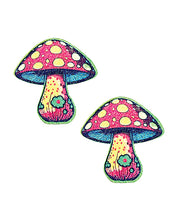 Load image into Gallery viewer, Neva Nude Glitter Shroom Pasties - Red Multi O/