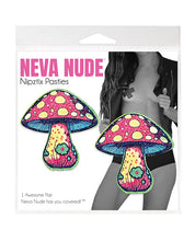Load image into Gallery viewer, Neva Nude Glitter Shroom Pasties - Red Multi O/