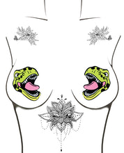 Load image into Gallery viewer, Neva Nude Black Light Dinosaur Pasties - O/s