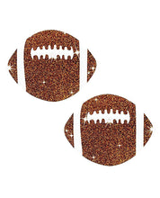 Load image into Gallery viewer, Neva Nude Football Glitter Pasties - Brown O/S