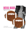 Neva Nude Football Glitter Pasties - Brown O/S