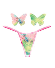 Load image into Gallery viewer, Neva Nude Naughty Knix Rainbow Sherbet Velvet G-String &amp; Pasties - (Color Varies) Multi  O/S