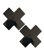 Load image into Gallery viewer, Neva Nude Dom Queen Status Wet Vinyl X Pasties - Black QN