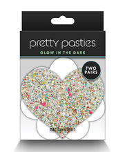 Load image into Gallery viewer, Pretty Pasties Heart &amp; Flower Glow in the Dark - 2 Pair