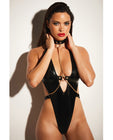 Fetish Submissive V-plunge Vinyl Teddy W/removable Chain Harness & Hand 1x/2x