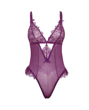 Load image into Gallery viewer, Katana Mesh &amp; Lace Teddy - Purple