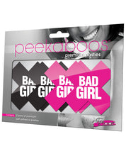 Load image into Gallery viewer, Peekaboos Bad Girl Pasties - 2 Pairs 1 Black/1 Pink