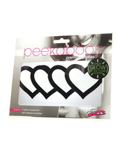 Load image into Gallery viewer, Glow in the Dark Peekaboo Hearts Pasties – Pack of 2