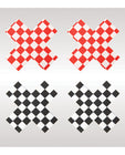 Peekaboos Off the Wall Checkered Pasties - 2 Pairs 1 Black/1 Red