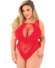 Load image into Gallery viewer, Pink Lipstick Low Blow Cut Out Bodysuit