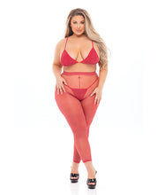Load image into Gallery viewer, Pink Lipstick Tall Order Bra Top &amp; Leggings Qn