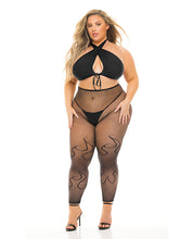 Load image into Gallery viewer, Pink Lipstick Gives You Hell Halter Bra, Pantyhose &amp; G-string