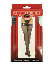 Load image into Gallery viewer, Vinyl Top Fishnet Stocking O/s