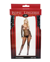 Load image into Gallery viewer, Rhinestone Fishnet Full Sleeved Bodystocking Black O/S