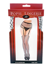 Load image into Gallery viewer, Fishnet Garter Pantyhose O/s