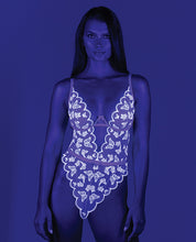 Load image into Gallery viewer, Butterfly Glow Embroidered Teddy Lavender/white