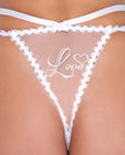 Forever Yours Embroidered Long Line Bra & Panty White