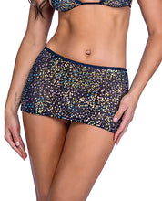 Load image into Gallery viewer, Sequin Fishnet Skirt - Black/Multi