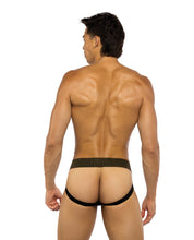 Load image into Gallery viewer, Sacred Heart Jockstrap w/Contoured Pouch &amp; Studded Elastic Waist - Black