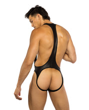 Load image into Gallery viewer, Men&#39;s Wrestling Jockstrap Singlet - Black