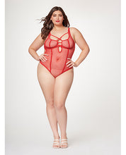 Load image into Gallery viewer, Fishnet Strappy High Cut Leg Teddy