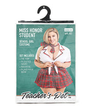 Load image into Gallery viewer, Teacher&#39;s Pet Ms Honor Student School Girl Tie Top, Pleated Skirt, Neck Tie &amp; Hair Bow Red