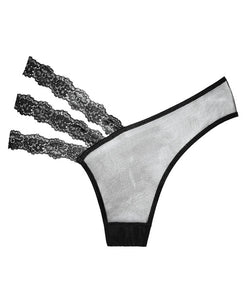 Adore Sheer & Lace Wild Orchid Panty Black O-s