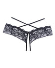 Adore Dare Me Cross Waist Open Lace Panty Black O-s