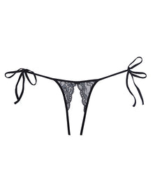 Adore Sugar Tie Side Open Lace Panty Black O-s