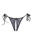 Adore Sugar Tie Side Open Lace Panty Black O-s