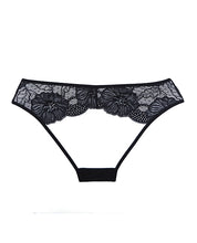 Load image into Gallery viewer, Adore Kiss Mesh &amp; Lace Open Panty Black O-s